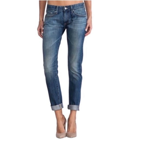 Ag Adriano Goldschmied Denim - Never worn AG Nikki relaxed skinny jeans blue wash selvedge size 26